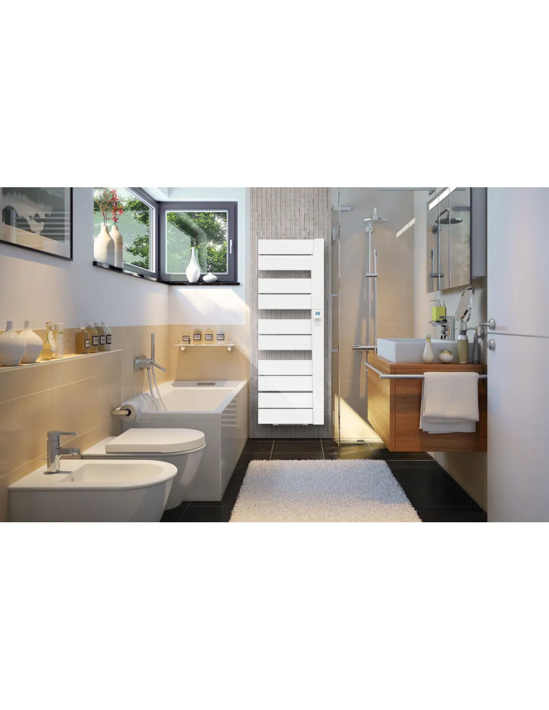 Balica sèche-serviettes avec soufflerie 1500W blanc MULLER INTUITIV M109215