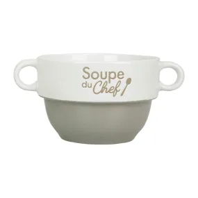 Bol à soupe grès gris 55cl 