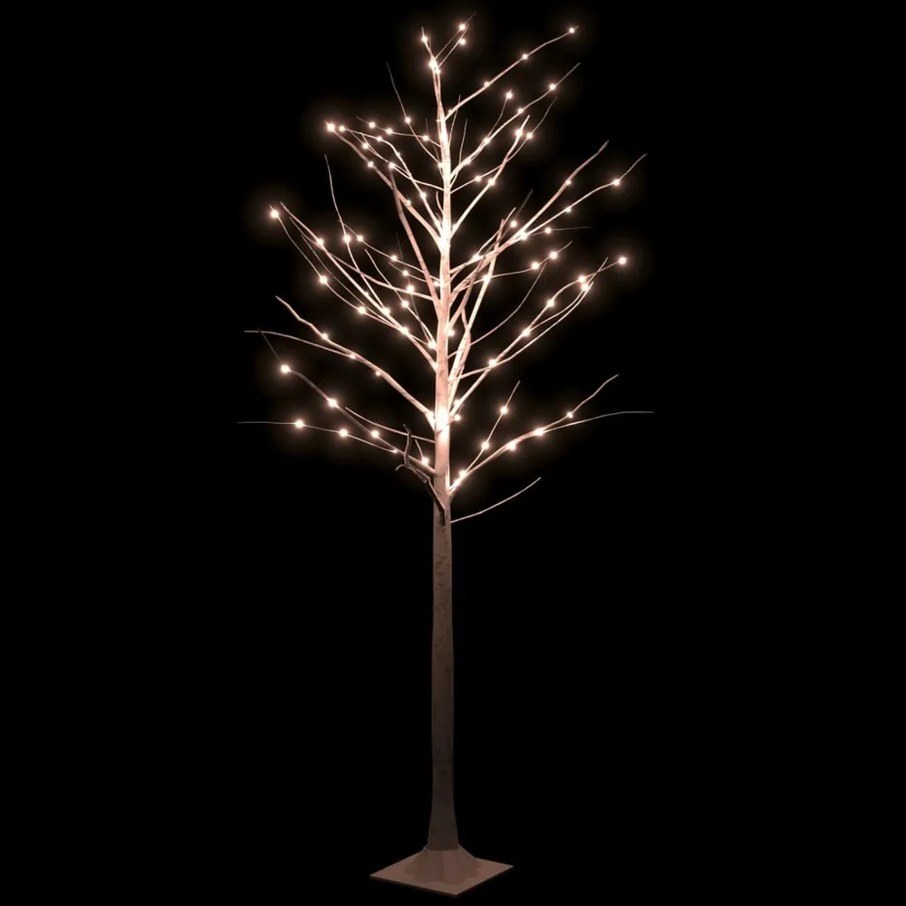 Bouleau blanc à led 128 led blanc chaud 220 cm