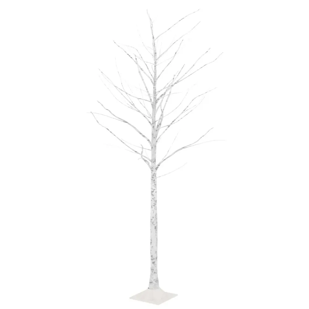 Bouleau blanc à led 128 led blanc chaud 220 cm