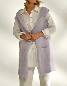 Chaleco Largo & ME Camile Abierto Morado Mujer