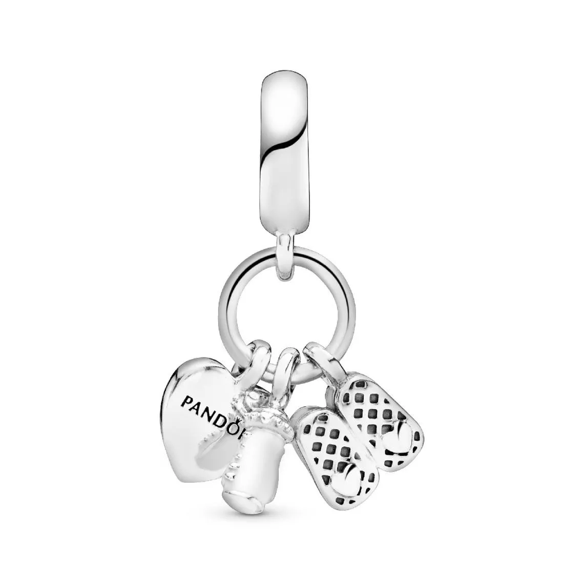 Charm Pendant Biberon et Chaussures Bébé Pandora Moments | 3 Suisses