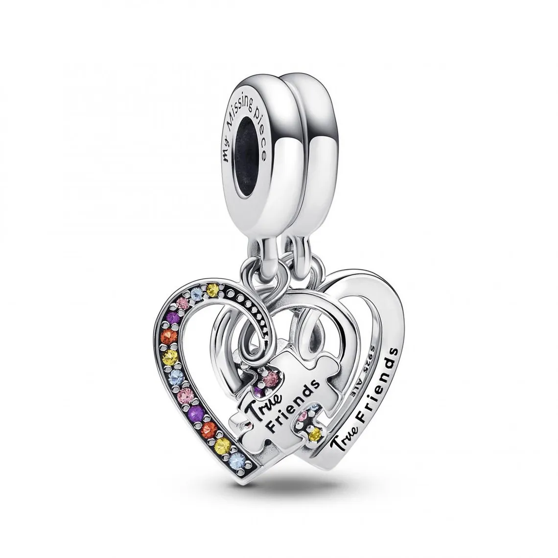 Charm Pendant Multicolore Séparable Cœurs et Pièces de Puzzle de l’Amitié | 3 Suisses