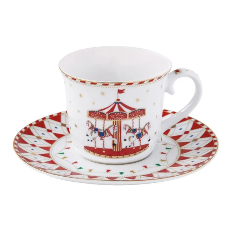CHRISTMAS WONDERLAND Coffret Tasse à thé Porcelaine décor Noël 200 ml