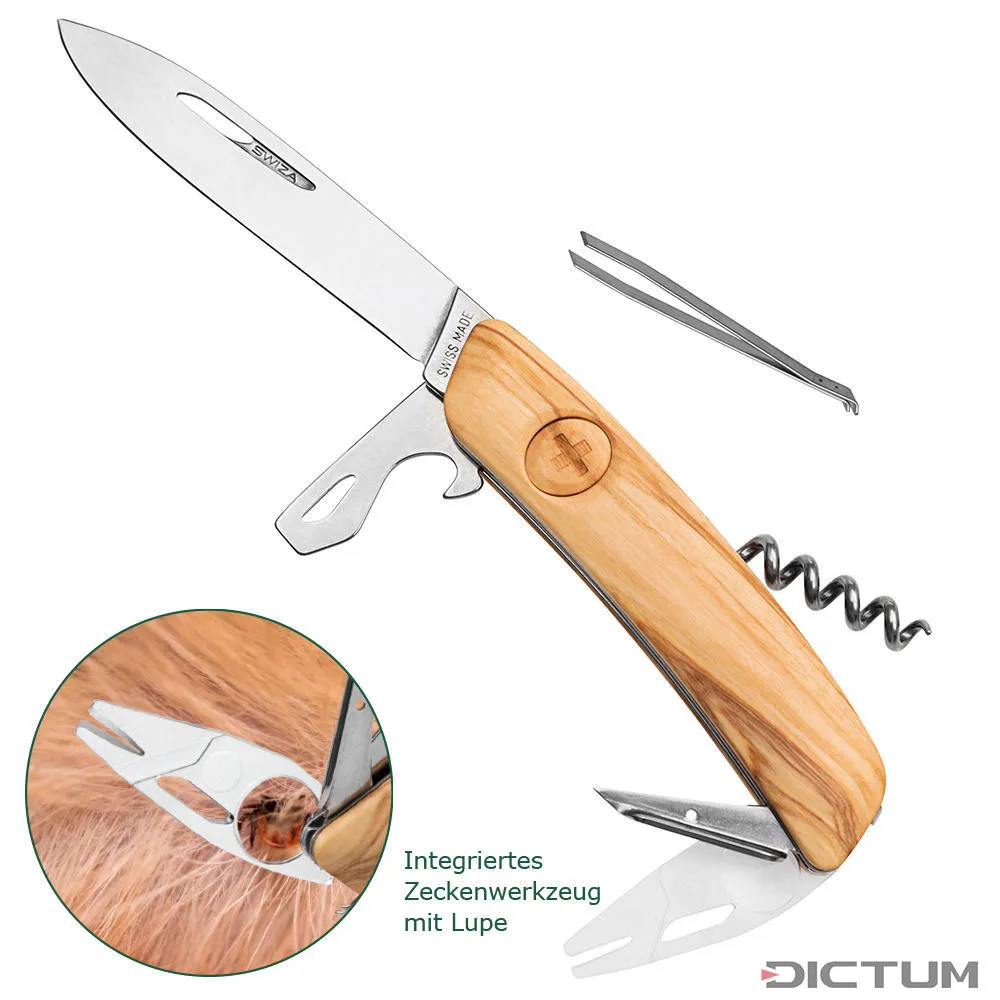 Couteau de poche SWIZA Tick Tool, olivier