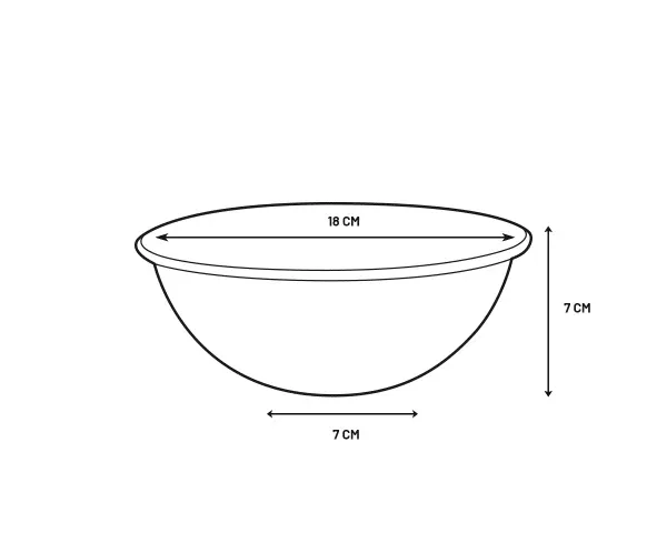Grand bol pour soupe en acier émaillé - blanc - 18cm