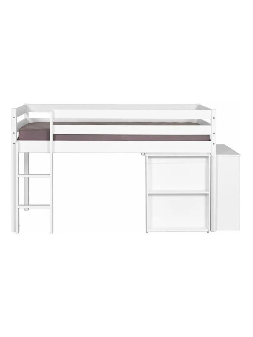 Lit enfant combiné avec matelas Davon - AKITEN RETAIL - Blanc Blanc