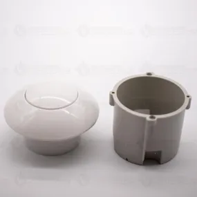 Poussoir pneumatique encastré Blanc