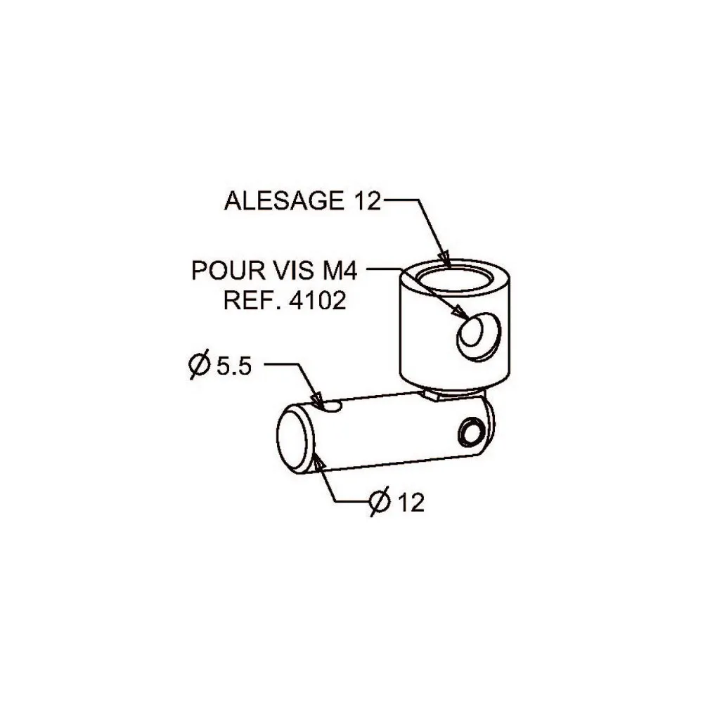 Système déporté Ø12F-Ø12M