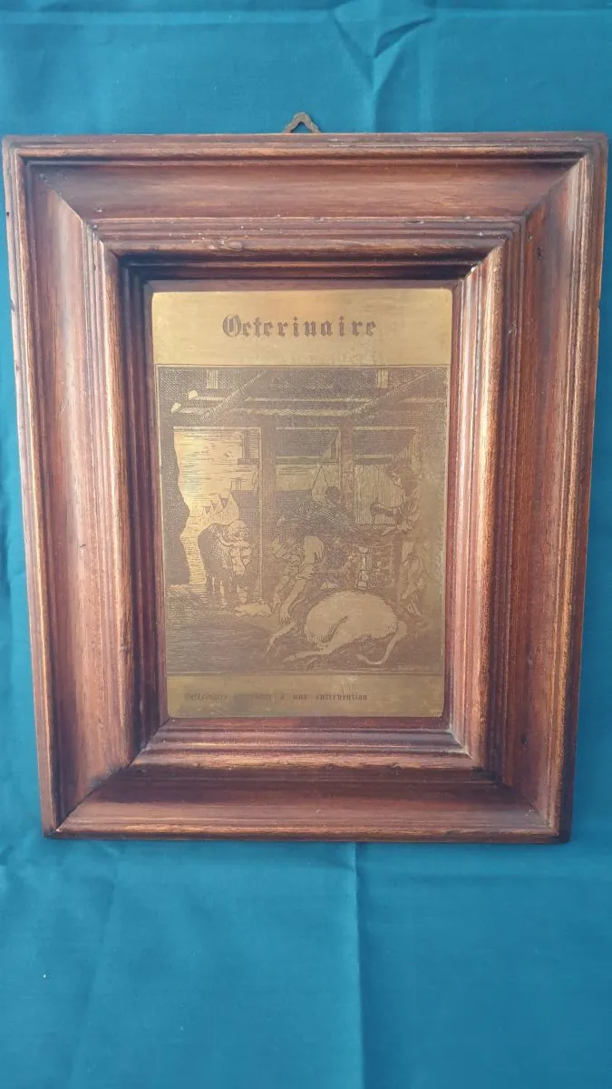 Tableau cuivre gravé