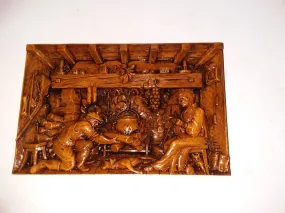 Tableau en bois en relief