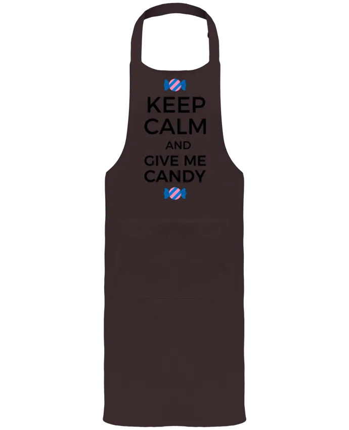 Tablier avec poches Keep Calm and give me candy par tunetoo
