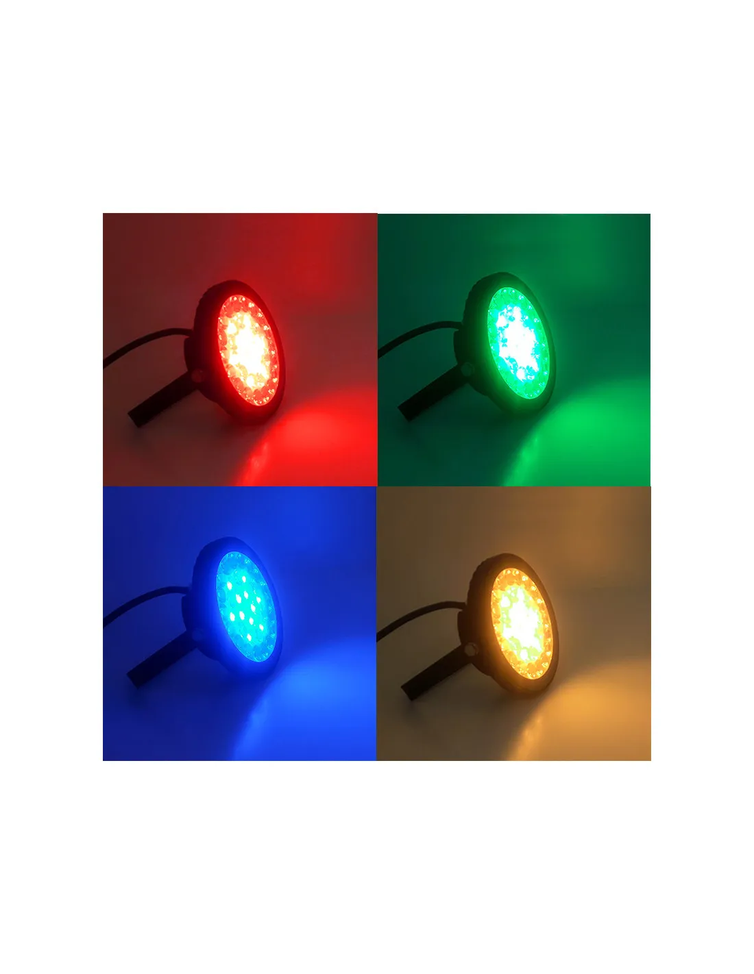 TOURNESOL PROJECTEUR RGB + BLC 15W CCT 2700K A 6500K NOIR IP65 RF MIIDEX VISION-EL 80106