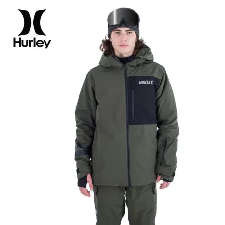 Veste de ski HURLEY Outlaw Kaki / Noir Homme